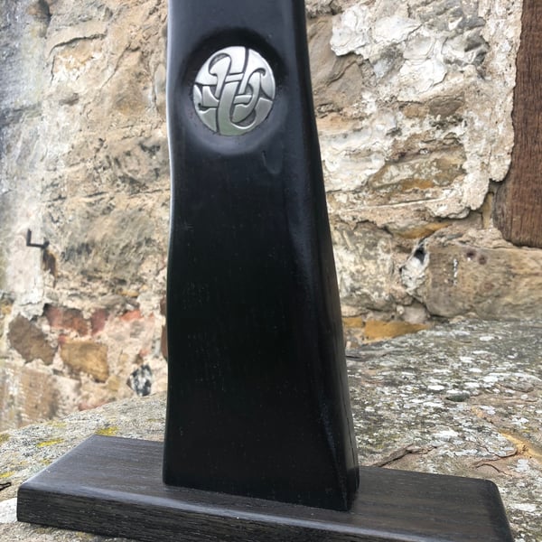 Bog Oak Monolith Sculpture
