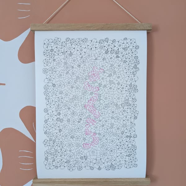 Japanese Cherry Blossom Sakura A3 Print