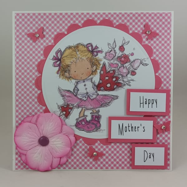 Pretty pink Mother's Day card