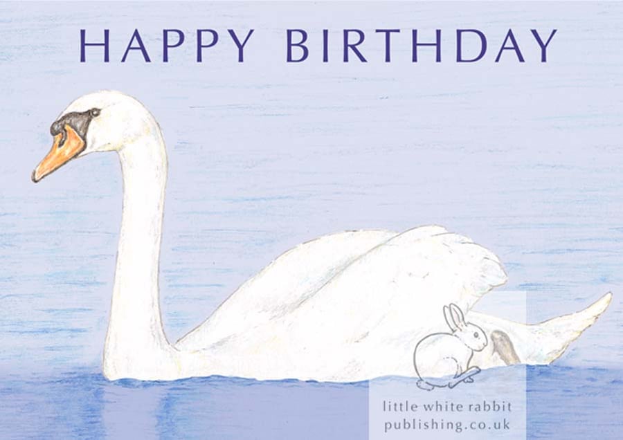 Swan - Birthday Card