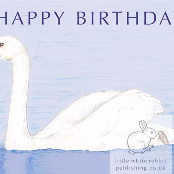 Swan - Birthday Card