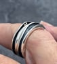 Freeform Stack Ring, silver freeform ring, silver stack ring, chunky stack ring, - Image 4