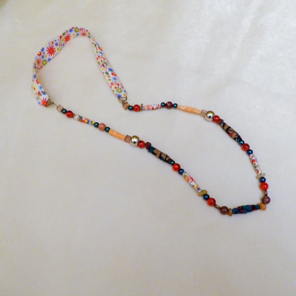 Textile Bead Necklace