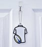 Dad Rugby Shirt Hanging Charm - Embroidered Rugby Decoration - Image 2