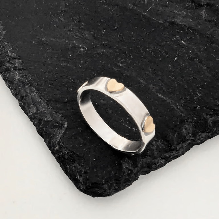 Sterling Silver Heart ring, Handmade WEDDING Jewellery