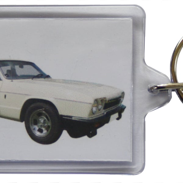 Reliant Scimitar GTE 1978 - Keyring with 50x35mm Insert - Car Enthusiast