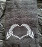 Gothic Skeleton Heart Hand Towel 