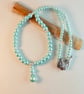Pale Aqua Glass Pearl Necklace - Handmade In Devon - Image 4