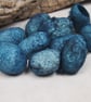 10 Indigo Blue Naturally Dyed Silk Cocoons - Image 3