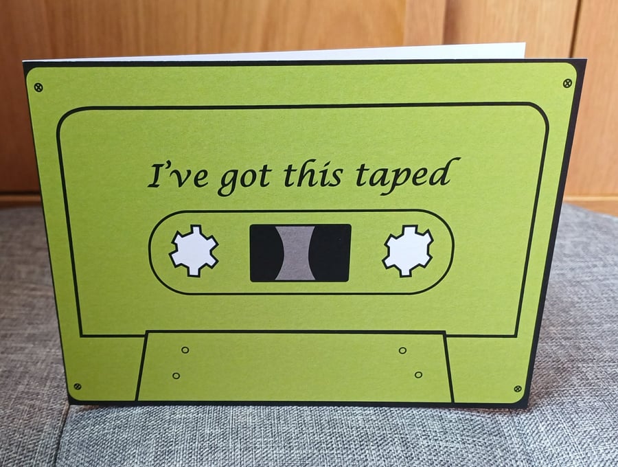 A6 Cassette Tape Greeting Card