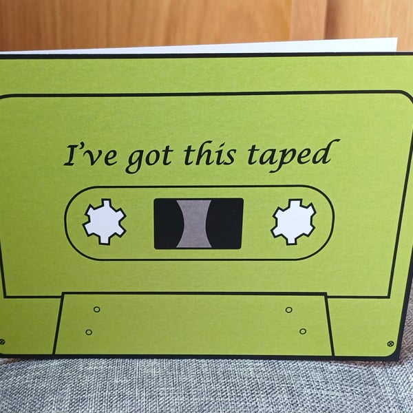 A6 Cassette Tape Greeting Card