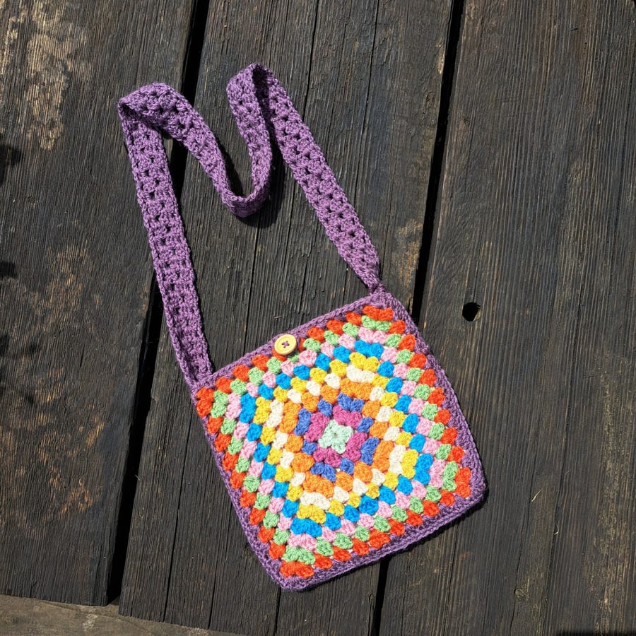Purple Crochet Bag