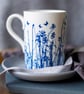 Large fine china butterfly mug, Birthday gift, Coffee mug. - Image 2