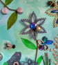 Fantasy Flower Garden Mixed Media Artwork - Image 4