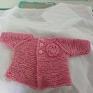 0-1 month pink cardigan