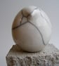 Raku glazed round bird - Image 2
