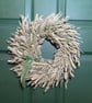 Natural Dried Wheat & Pampas Wreath – Sage Green Velvet Ribbon Scandi Decor - Image 2