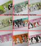 Pet Animal Portrait Hutch Shed Custom Painted Sign L top holes for 3 or 4 pets - Image 1