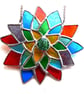  Succulent Abstract Fllower Stained Glass Suncatcher Handmade - Image 3