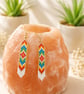 Colourful Hand Beaded Earrings - Rainbow Geometric Bead Earrings  - Image 5