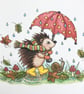 Hedgehog Autumn Walk Card - Blank Card - Birthday Card - Any Occasion  - Image 4