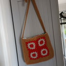 Crochet handbag, lined bag, shopping bag, ladies bags