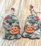 Ghost polymer clay earrings - Image 2