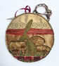 Upcycled embroidered hare home decoration.  - Image 1