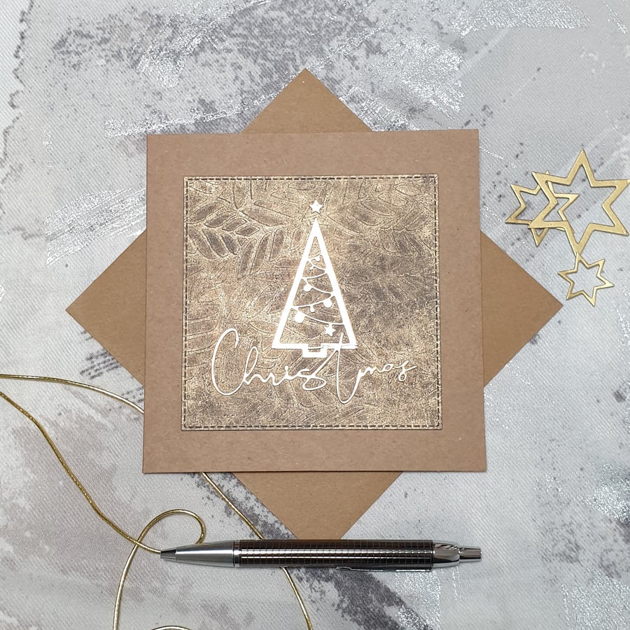 Christmas Card- Gold Tree