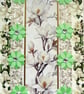 White Magnolia Flowers Hand Crafted Decoupage Greeting Card - Blank 3252