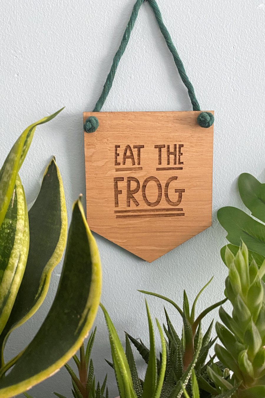 Handmade gifts for women, office decor hanging sign, oak hanging decoration