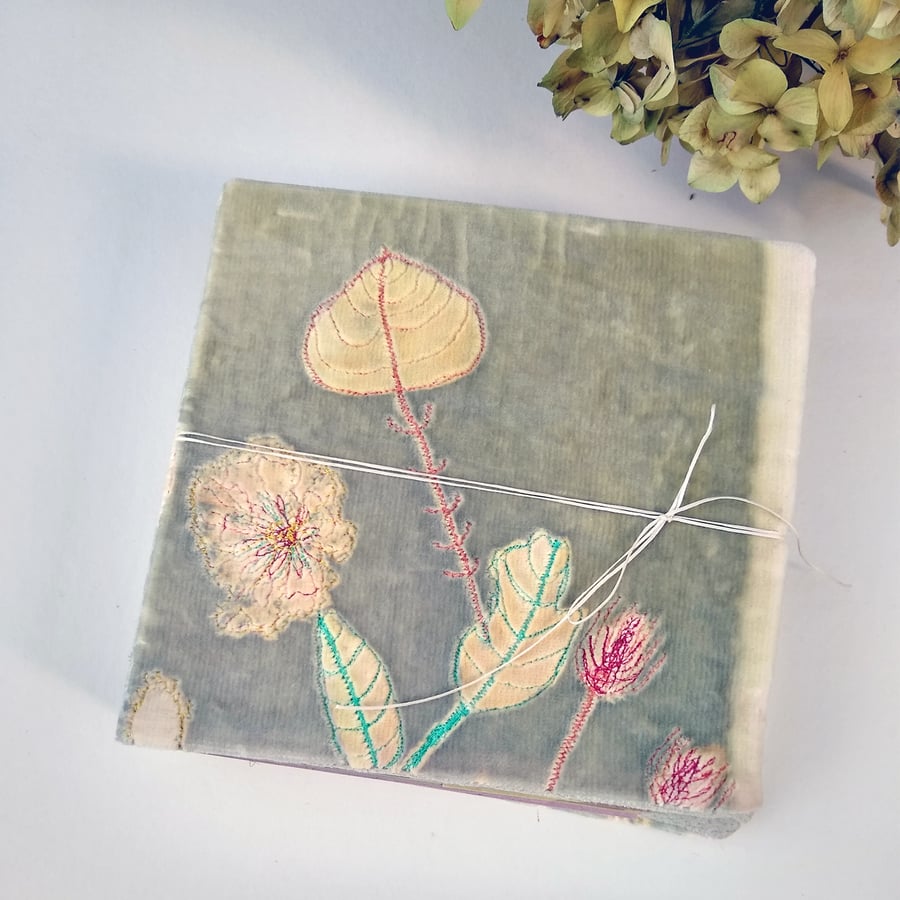 Original printed velvet, nature Journal, Memory... - Folksy