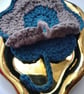 Crochet Flower Pouch - Bluish grey - Image 3