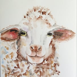 Cute Sheep Face original painting 