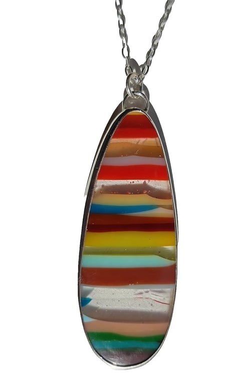 Surfite Necklace Fine & Sterling Silver Oval Pendant Jewellery Gift Handmade