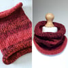 Shades of Red Cowl, Scarf, Infinity Scarf, Neck Warmer