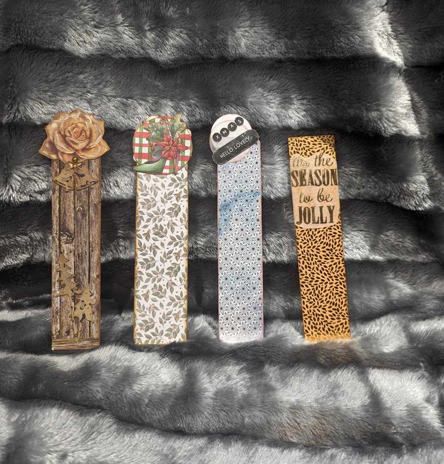 5 pack Tis the Season Christmas Bookmarks