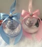 Beautiful Personalised Baby Ornament,New Baby Bauble,First Christmas Bauble,1st 