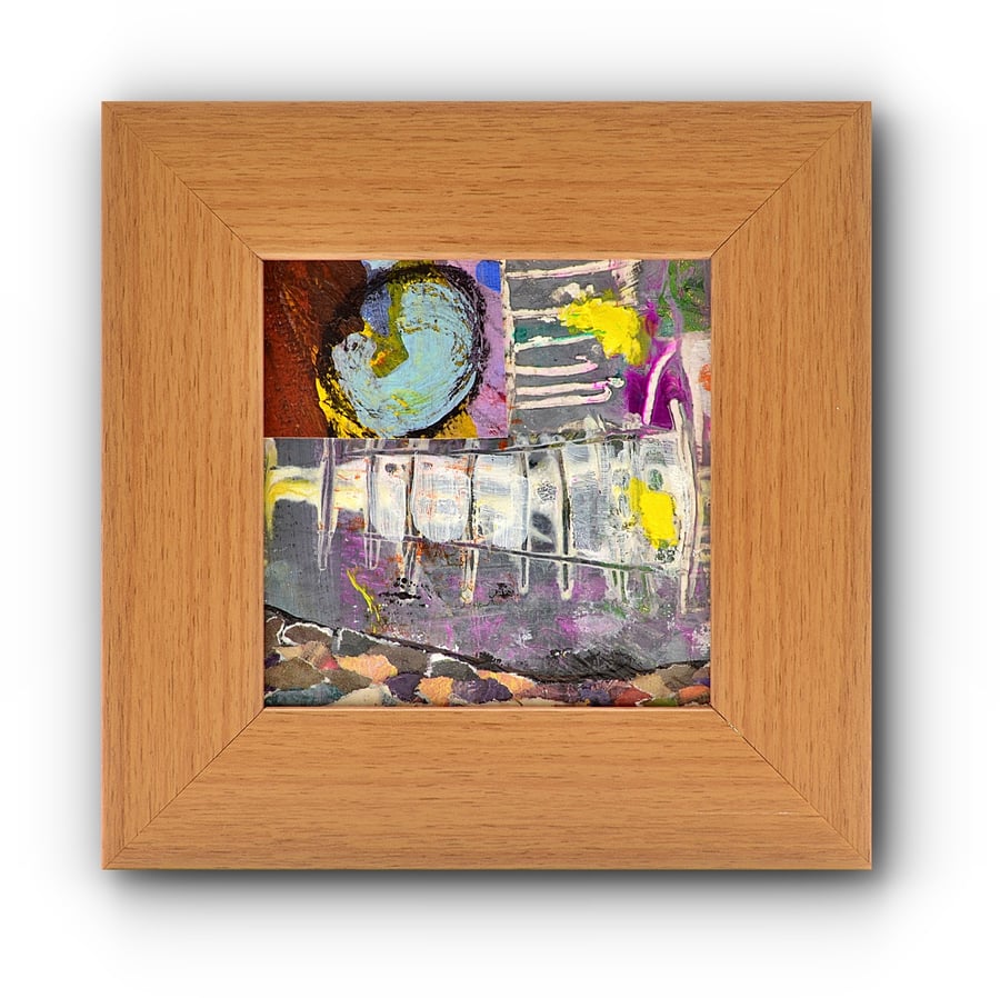 Small Framed Mixed Media Art of Landscape