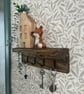 Handmade Rustic Wall Hung Key Holder with Shelf - Image 4