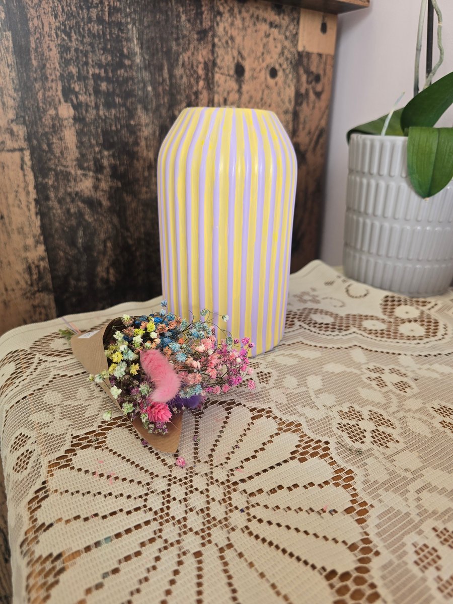 Hand Painted Colourful Reed Vase