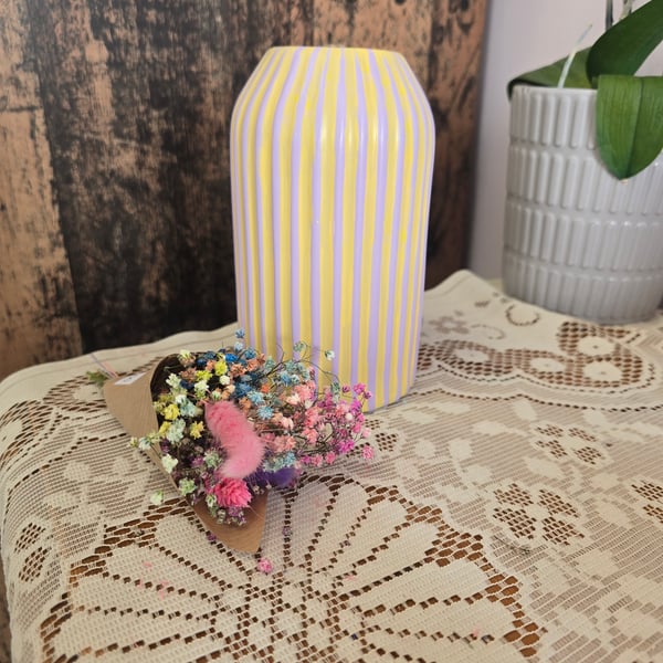 Hand Painted Colourful Reed Vase