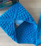 Granny Square Book Sleeve - Book Wrap -  Turquoise Crocheted Book Sleeve