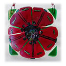 Poppy Fused Glass Picture Remembrance