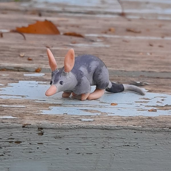 Bilby figurine, cute animal miniature bandicoot figure 