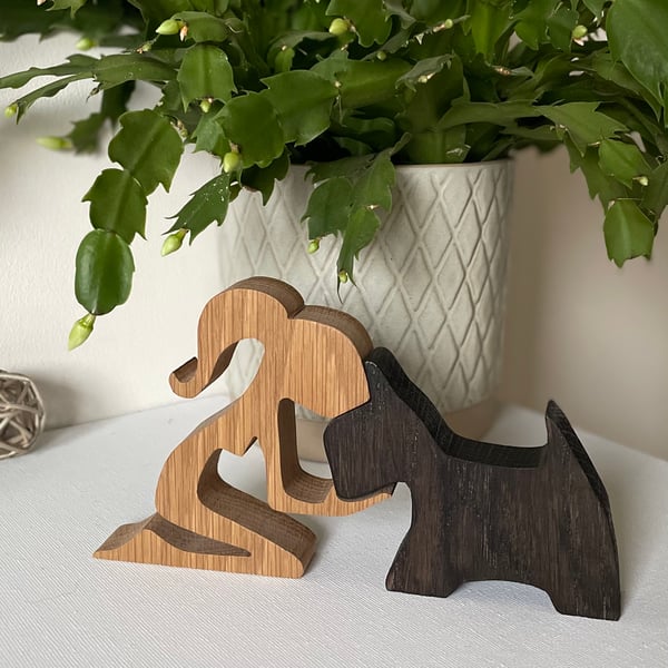 Girl and her Scottie dog