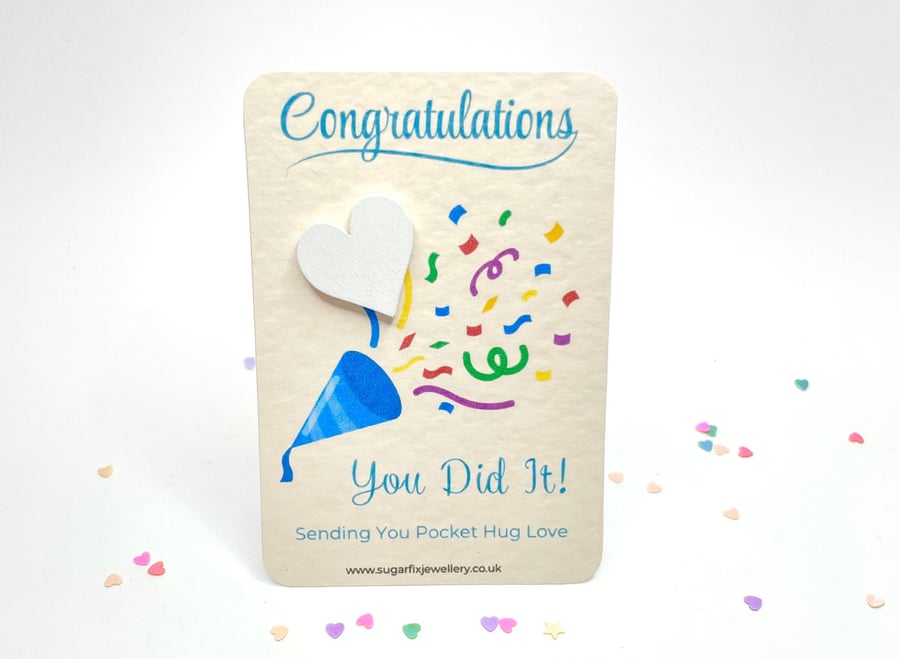Congratulations Pocket Hug Heart - You Did It!
