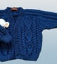 Hand Knitted Child Neutral Gender Cardigan - Fits Age 2 - 3 years