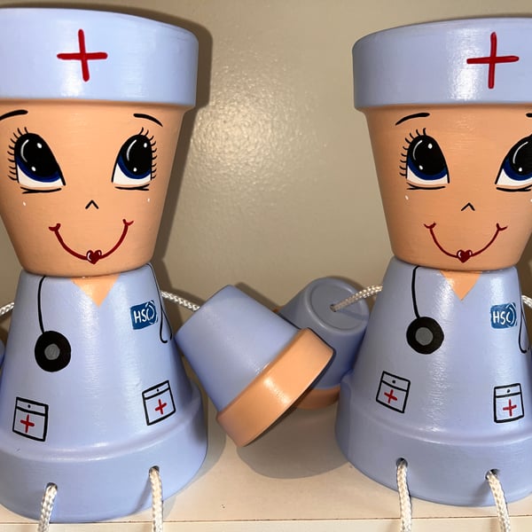 Hand painted NHS nurse