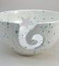 Domspottery White Yarn Bowl Large Knitting Bowl Crochet Bowl Knitter Bowl - Image 1